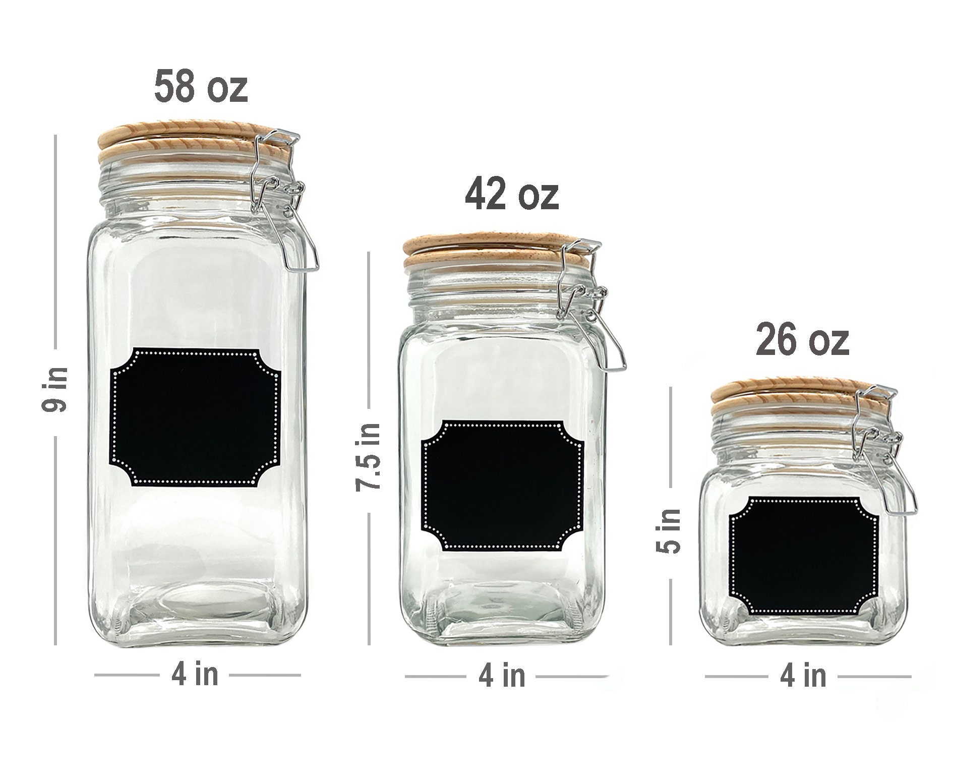Tarros de vidrio de 230 ml cuadrados con tapa hermética - Caja 12 unidades, Esencia Andalusí, Correos Market