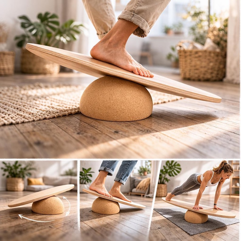 Kork Halbkugel 30cm für Balance Boards und Fitness für besseres Gleichgewicht