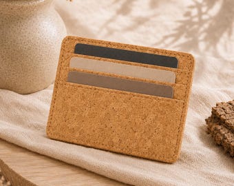 Cork Wallet – Slim Card Holder | Small Card Wallet | Travel Card Case | Eco Cork Wallet