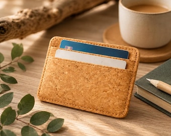 Cork Wallet – Slim Card Holder | Small Card Wallet | Travel Card Case | Eco Cork Wallet