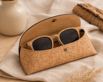 Cork Eyeglass Case | Vegan Glasses Holder | Gift Eyewear Case | Cork Sunglasses Pouch | Vegan Cork Leather Case