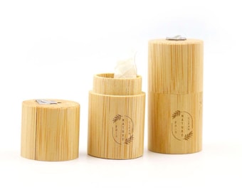 Vegan dental floss with bamboo packaging