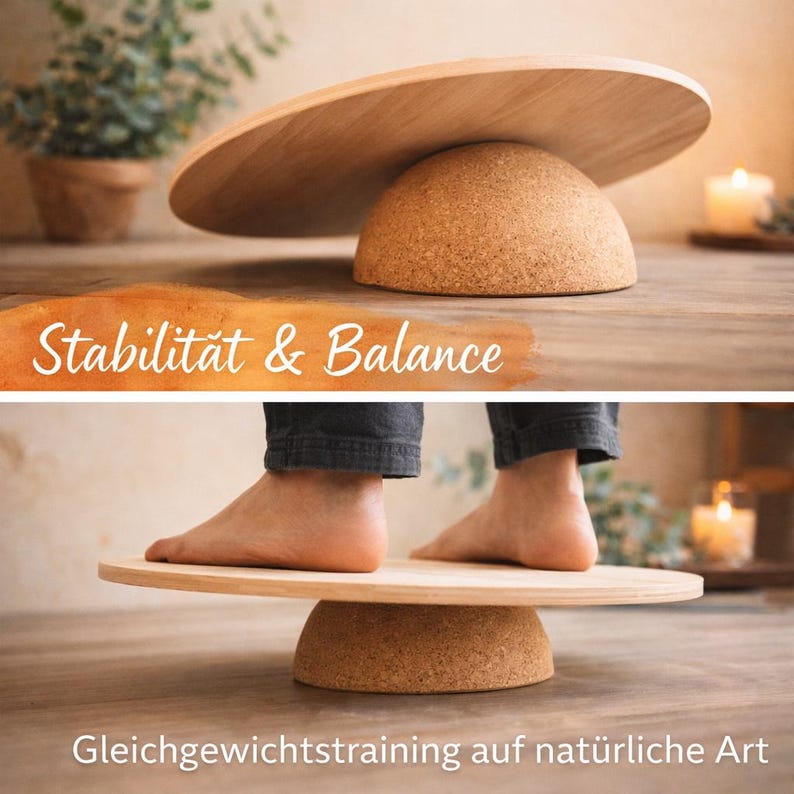 Kork Halbkugel 30cm für Balance Boards und Fitness für besseres Gleichgewicht