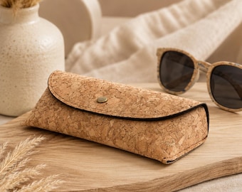 Cork Eyeglass Case | Vegan Glasses Holder | Gift Eyewear Case | Cork Sunglasses Pouch | Vegan Cork Leather Case