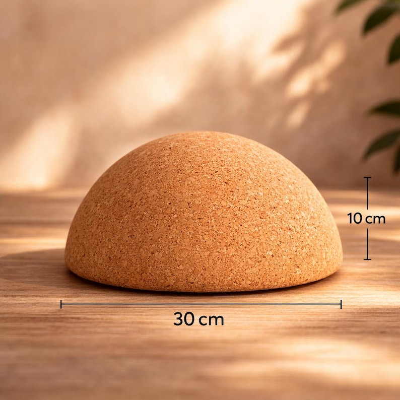 Kork Halbkugel 30cm für Balance Boards und Fitness für besseres Gleichgewicht