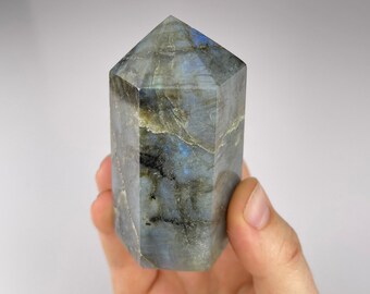 Blue Labradorite Obelisk Crystal Tower