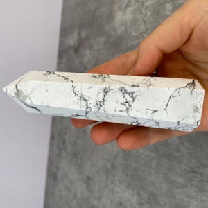 Genuine Howlite Crystal Tower Natural Crystal Point