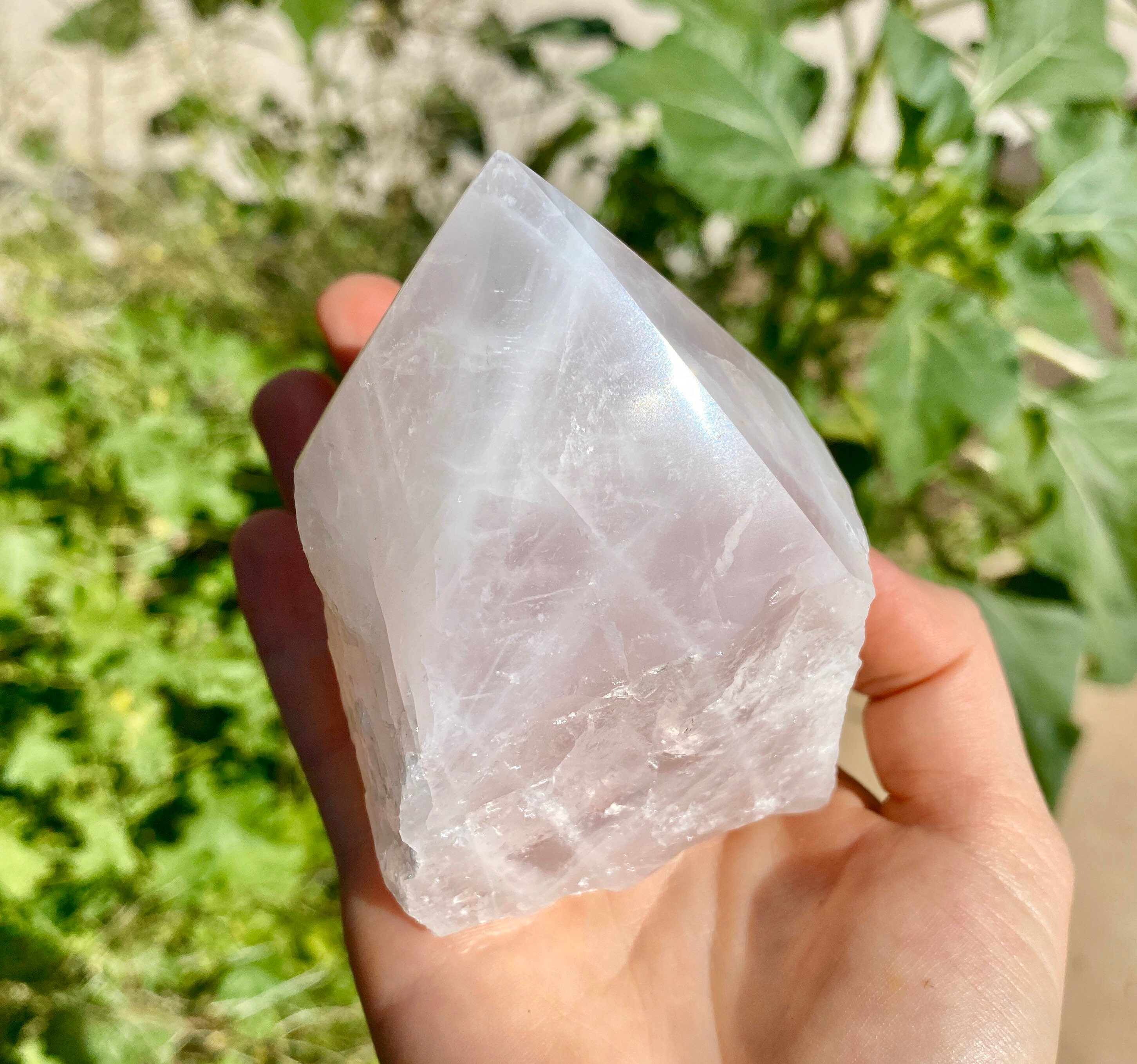 Genuine Rose Quartz Crystal Towers Large Raw Crystal Points Etsy