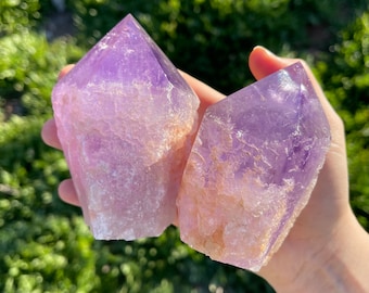 Natural Raw Amethyst Crystal Points Choose your Size