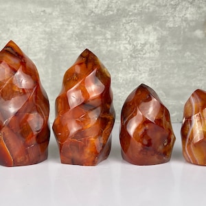 Red Carnelian Flames Natural Stones from Madagascar Choose Your Size