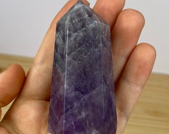 Natürlicher Amethyst Kristall Turm Obelisk
