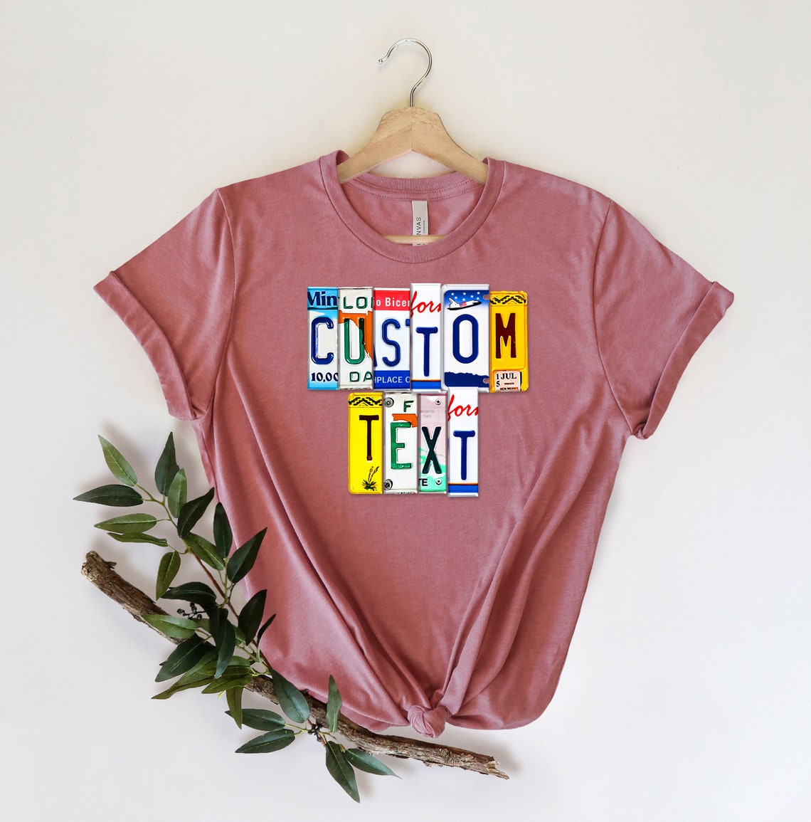 Custom Text Shirt License Plate Shirt License Plate Alphabet Etsy