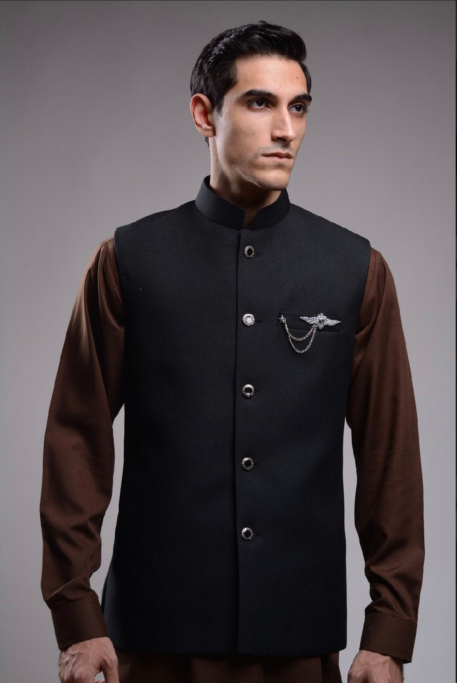 Waistcoat Men Kurta Pakistani Kameez Shalwar Men Kurta Etsy