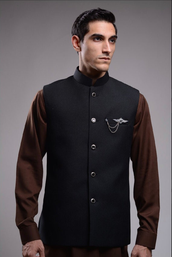 Waistcoat Men Kurta Pakistani Kameez 