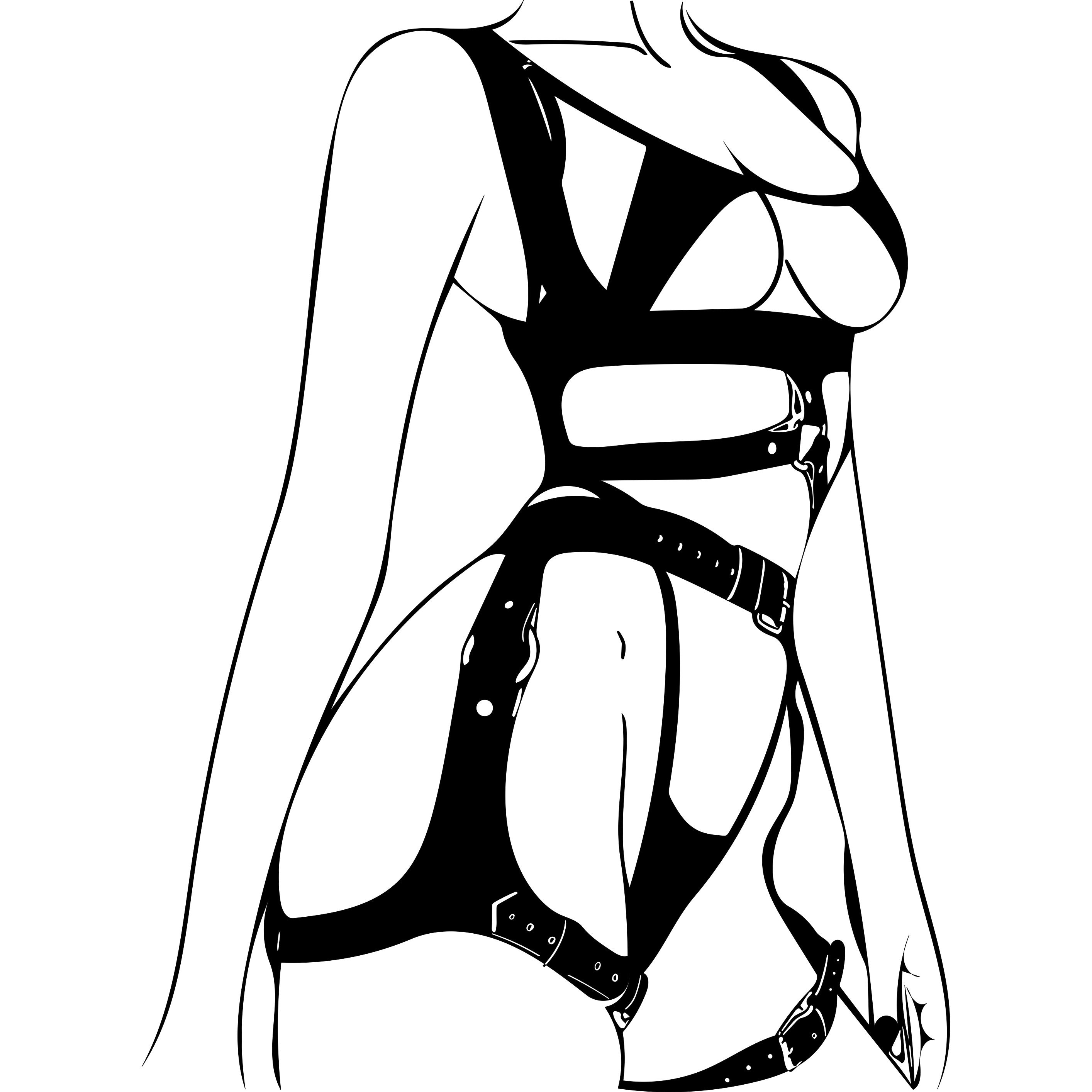 Woman Bondage Silhouette Digital Illustration Drawing - Etsy Norway