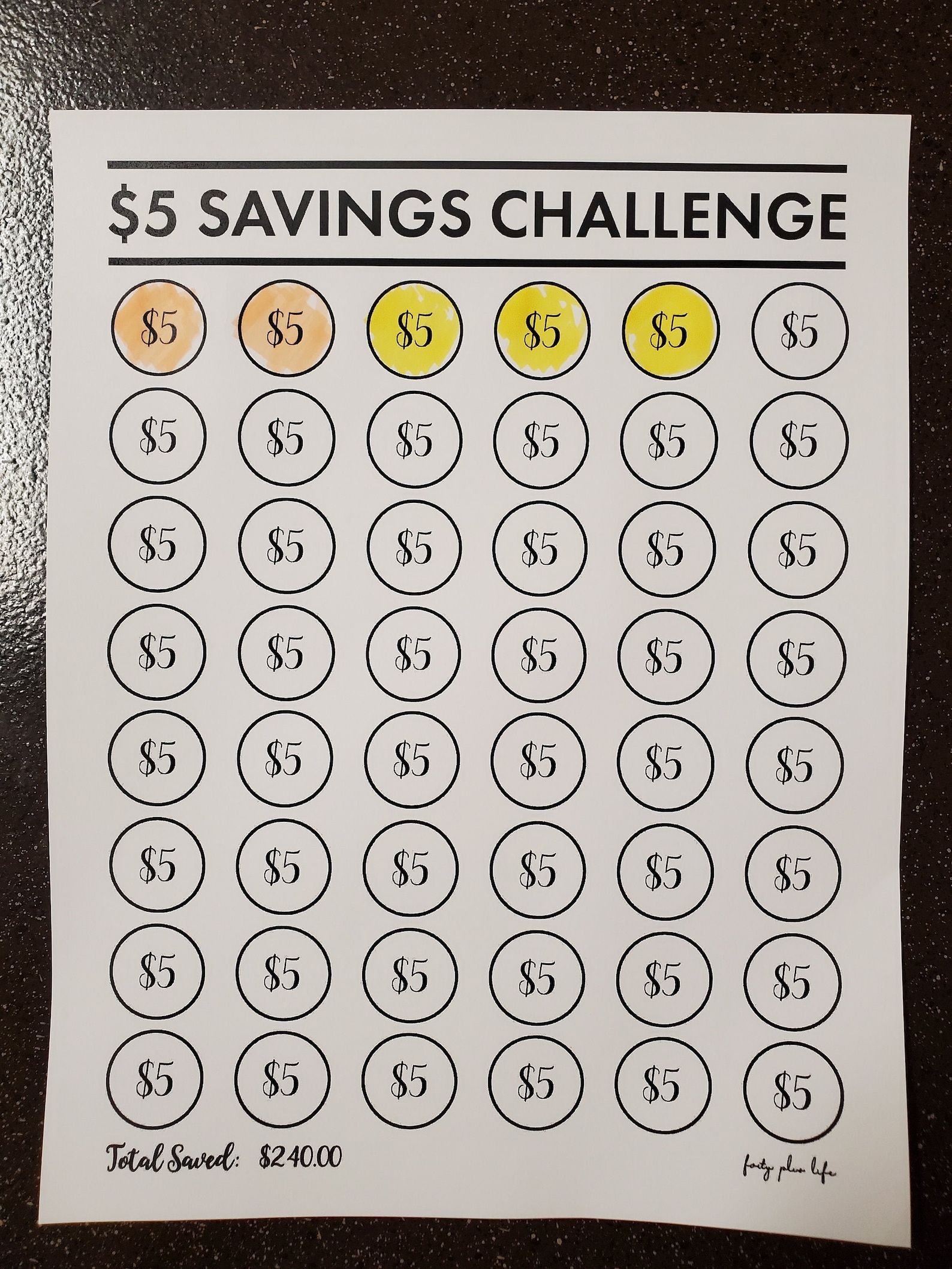 5.00 Savings Challenge Bundle Printable US Letter Size Etsy