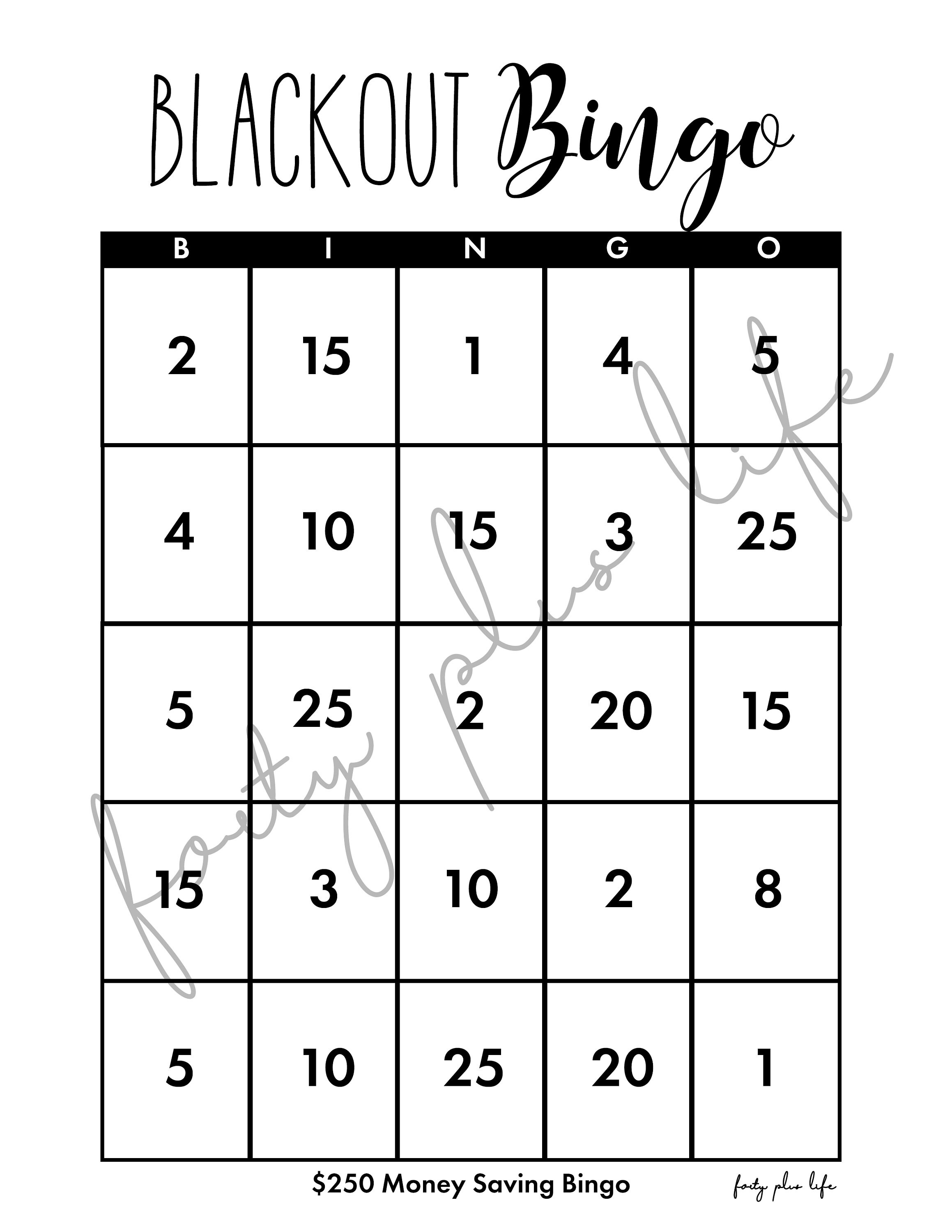BUNDLE Blackout Bingo Savings Challenge 2 for 1 Printable Etsy