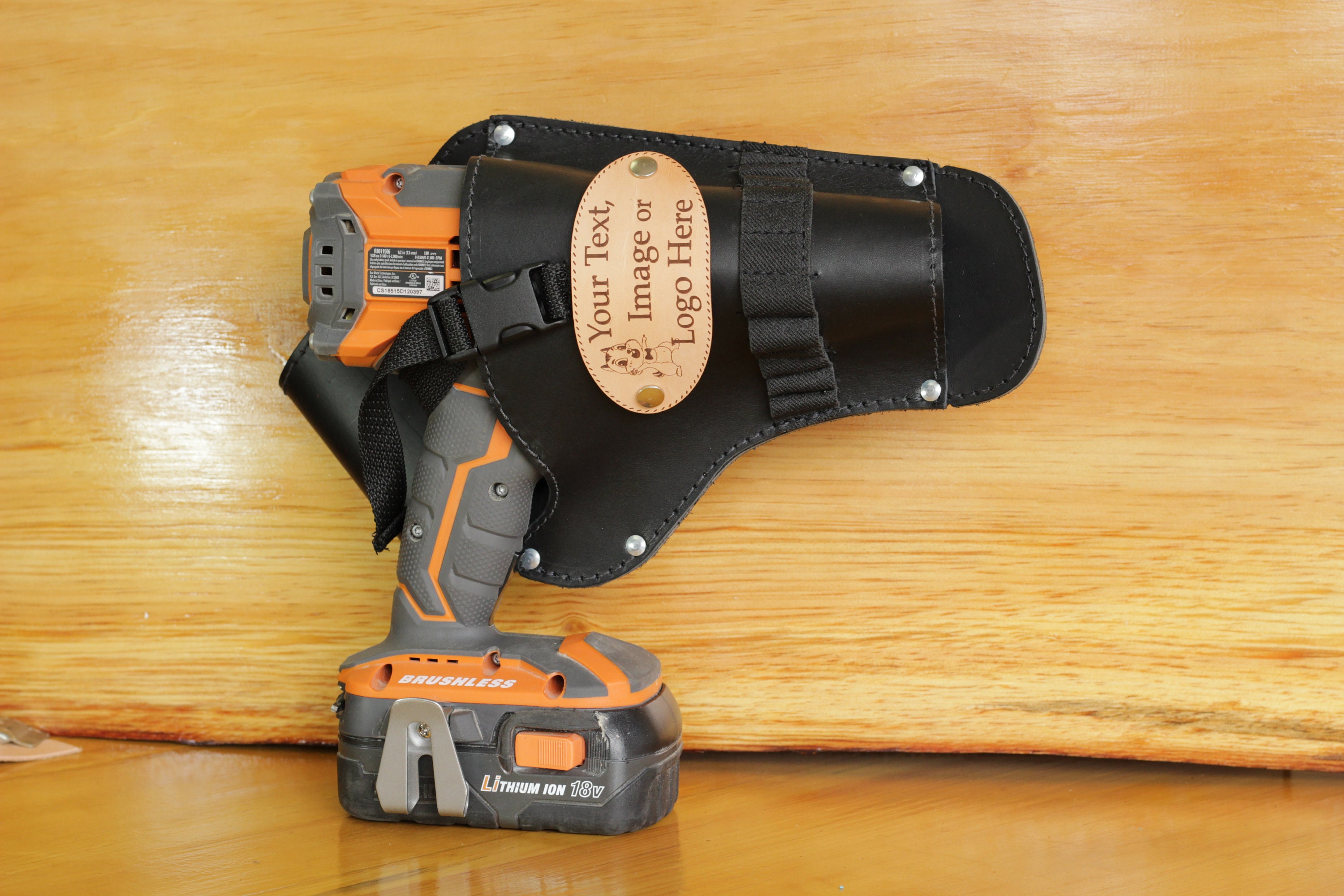 Leather Drill Holster With Drill Bit Holders Personalized Etsy