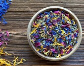 CHILL herbal blend mood enhancer herbal tea marijuanilla, damiana, skullcap, hemp, rose petals, calendula, lemon balm, blue cornflower