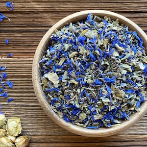 SLEEP herbal blend • deep, good night sleep support • herbal tea • with skullcap, lavender, hops, mullein and blue cornflower petals