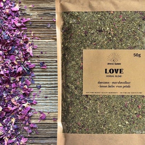 LOVE pre-ground herbal blend • aphrodisiac, relax, chillout • with damiana, marshmallow, lemon balm