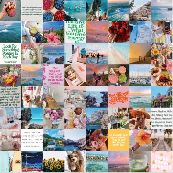 Beachy Aesthetic Photo Collage Kit instant Download - Etsy UK