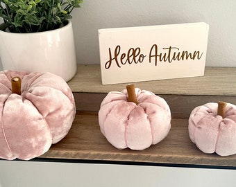 Velvet Pumpkin Set, Pumpkin Decor, Autumn Decor, Fabric Pumpkin, Autumn Decorations, Velvet Pumpkin UK, Handmade Pumpkin