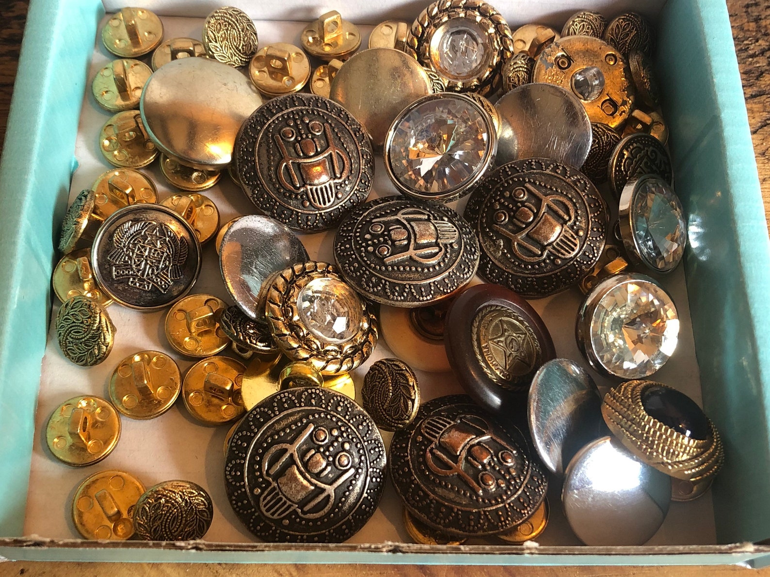 Vintage button boxes Ready to use on your next project Etsy