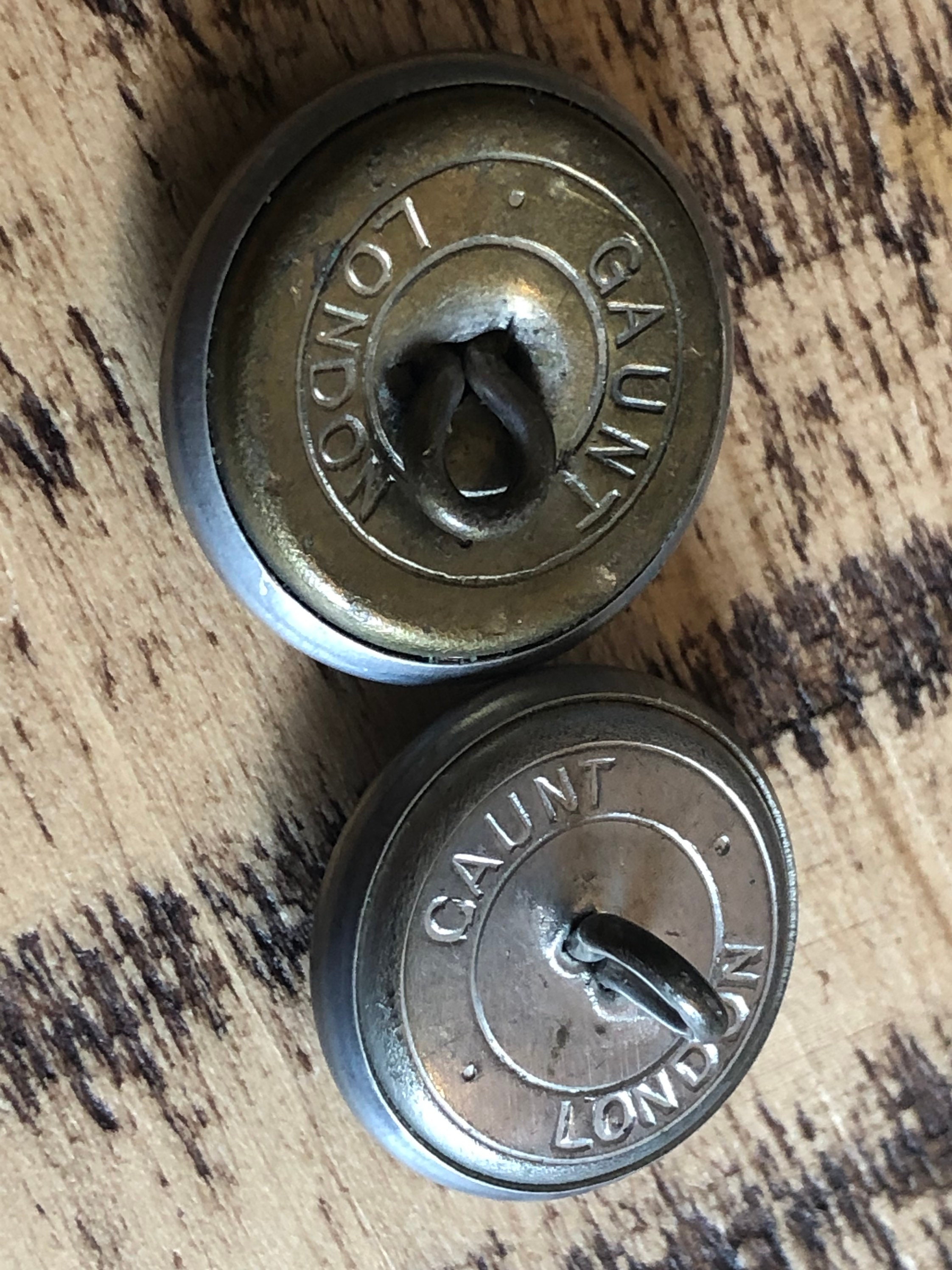 2 Vintage Chrome/Brass British Railway Uniform Buttons 2 Etsy