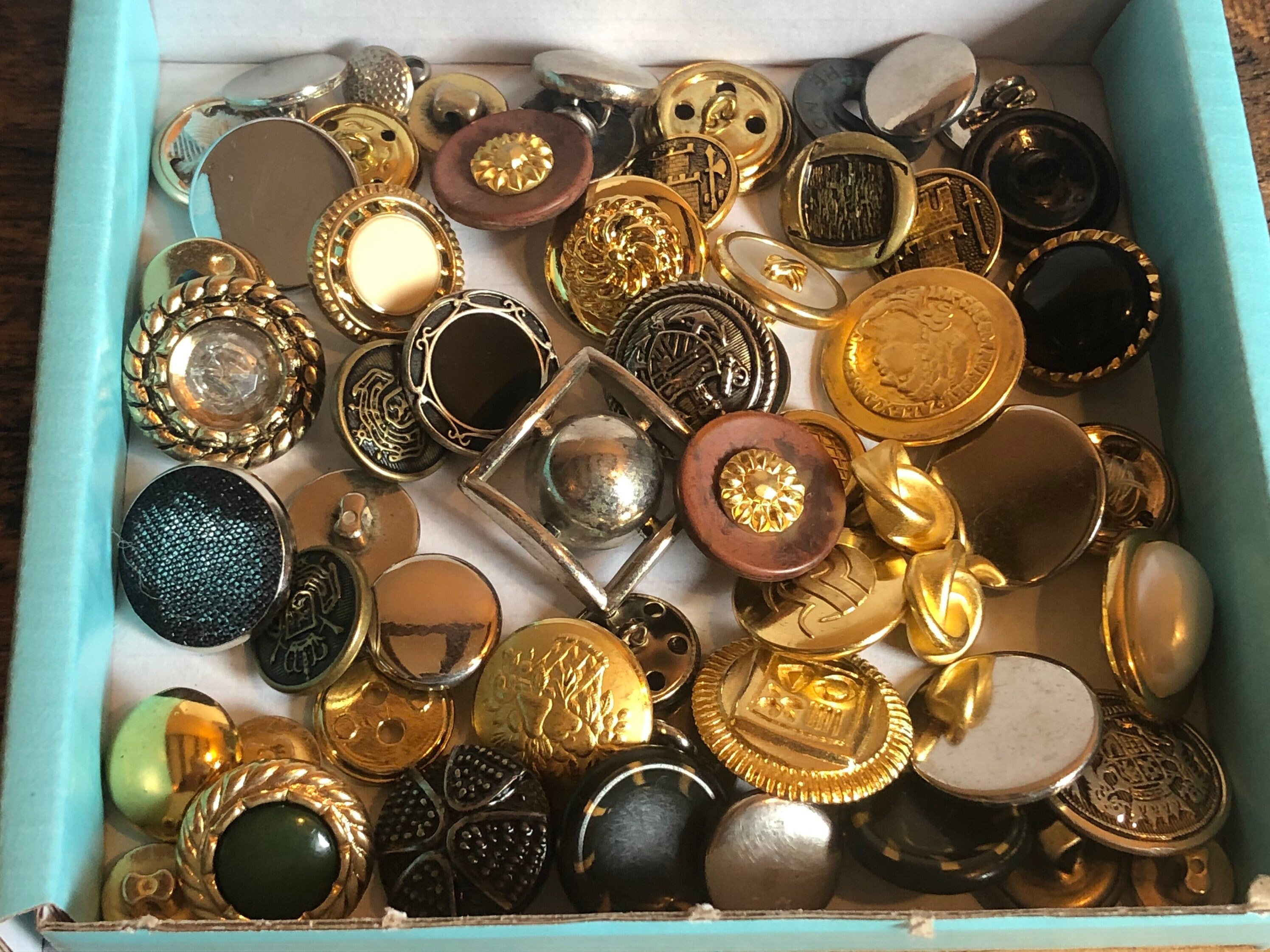Vintage button boxes Ready to use on your next project Etsy