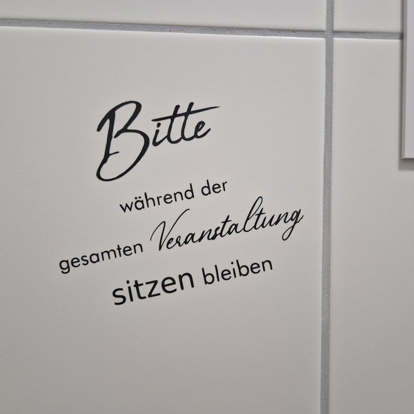 Toilettenaufkleber, Toilettenspruch, Lustiger Spruch, im Sitzen pinkeln, Toilette sitzen, Klo Spruch, Beklebung, Toilettenbeklebung, Lustig