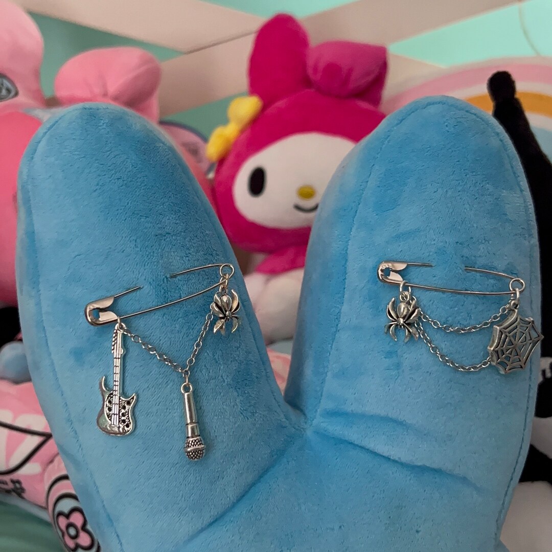 Spiderpunk Safety Pin Pt 2 Safety Pin Charm Safety Pin Bag Charm