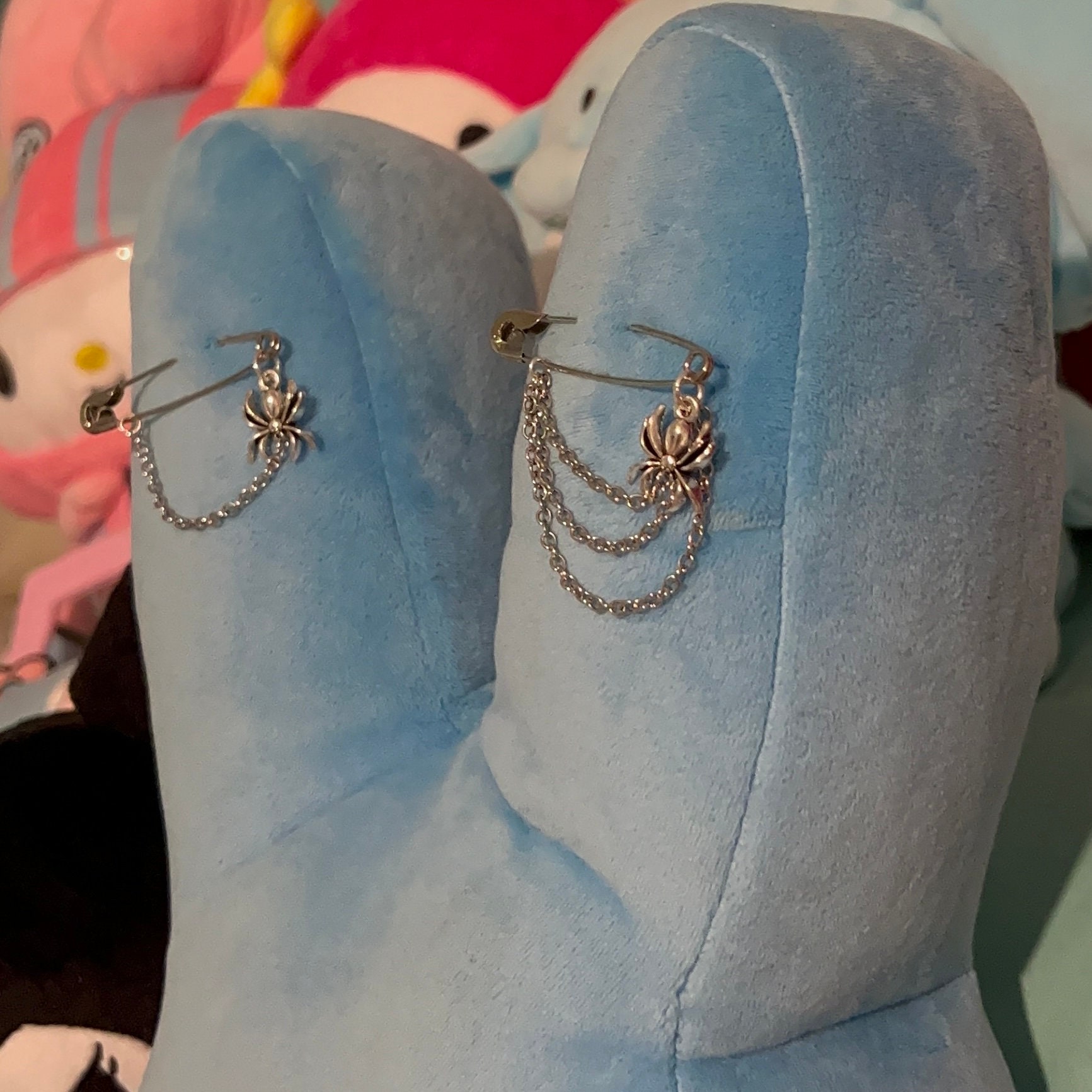 Spiderpunk Safety Pin Brooch Safety Pin Charm Safety Pin Etsy