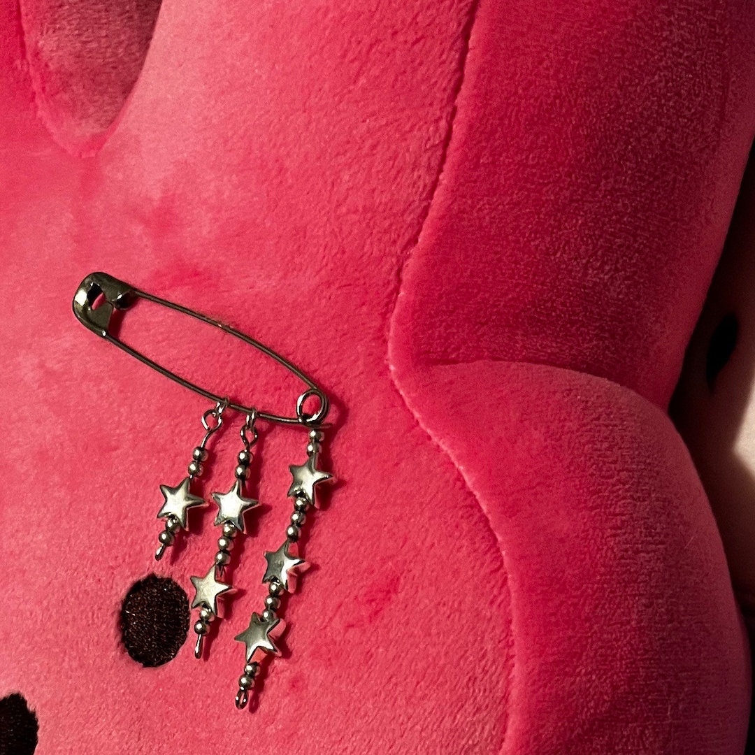Shooting Star Safety Pin Brooch Safety Pin Charm Safety Pin Bag Charm