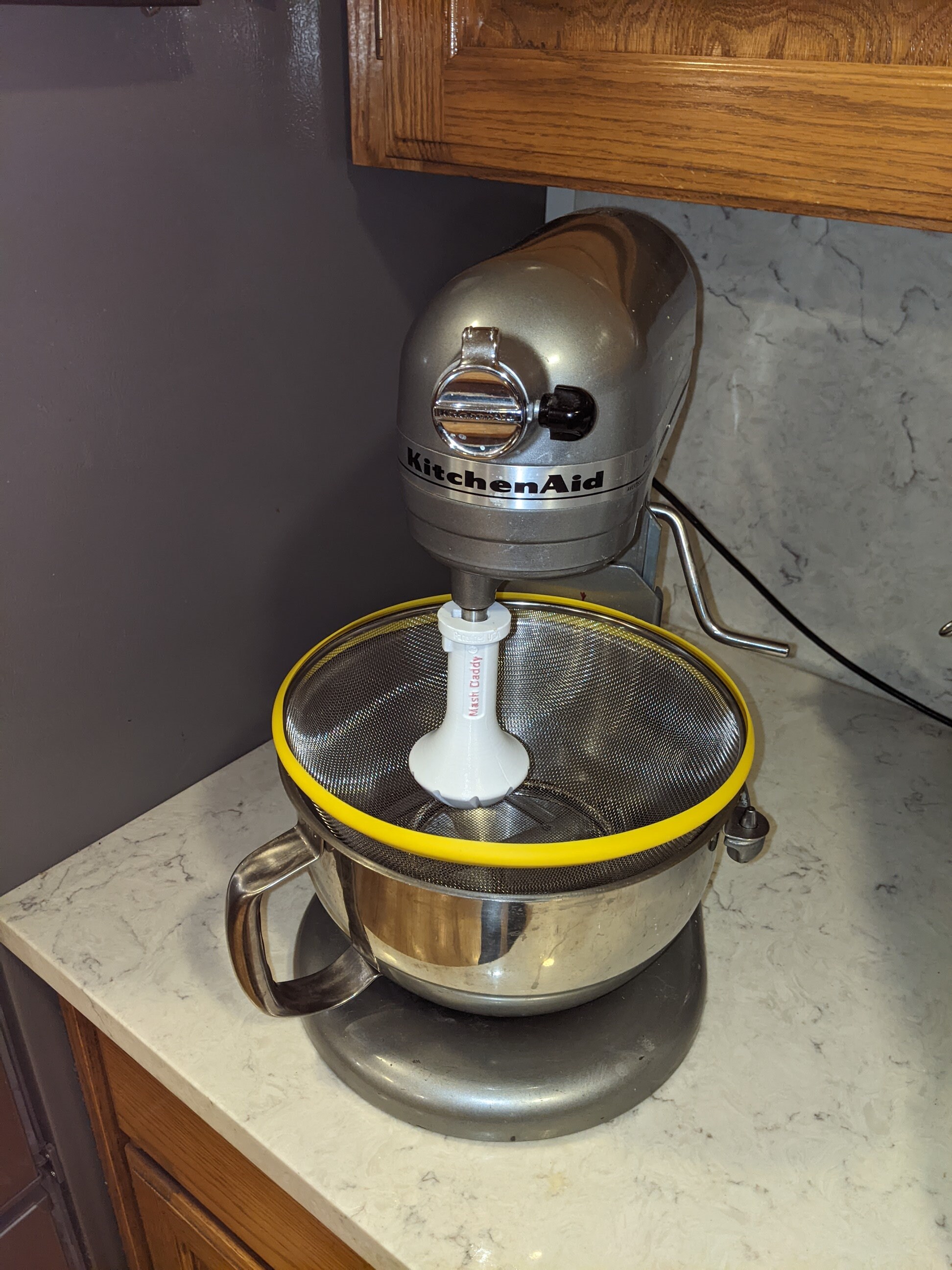 Mashdaddy Kitchenaid® Bowllift Mixer Accessory Sievemill & Pestle, Food Mill. Remove Fruit