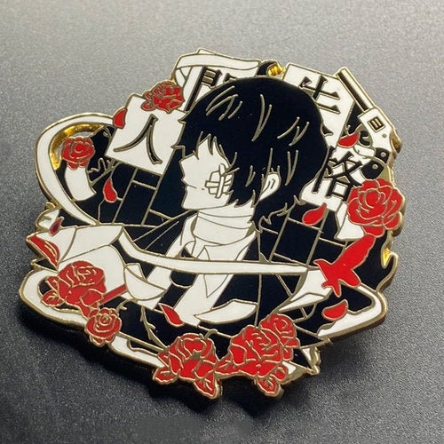 Bungo Stray Dogs Osamu Dazai Metal Brooch Pin Enamel Badge Etsy