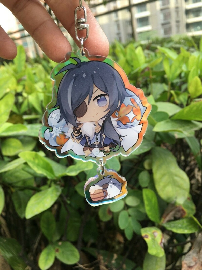 Genshin Impact Kaeya Doujin Character Figure Acrylic Keychain | Etsy