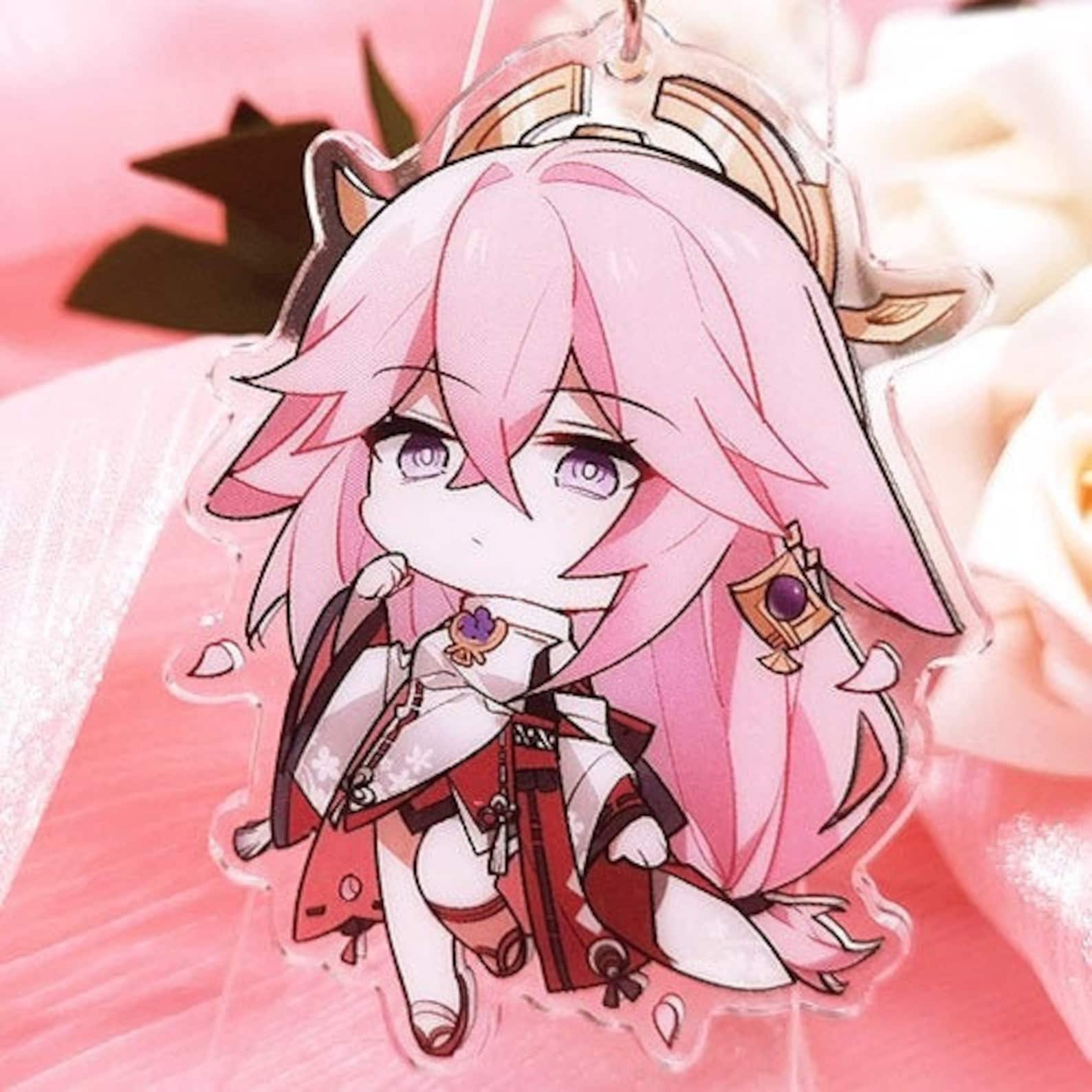 Genshin Impact Yae Miko Chibi Character Figure Acrylic | Etsy