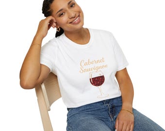 Camiseta Cabernet Sauvignon: regalo para amantes del vino, camiseta de algodón suave