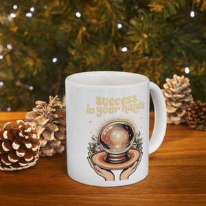Mystical Success Ceramic Mug: Empowering Affirmation Gift