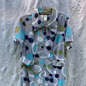 Blue Polka Dot Dress Etsy