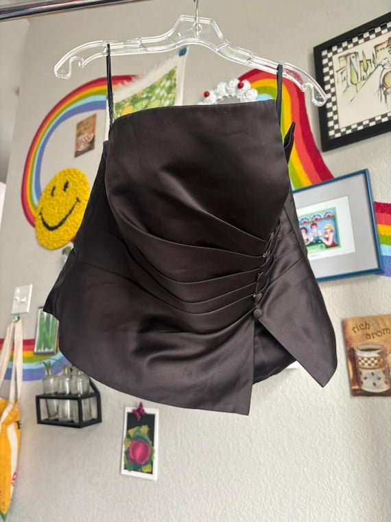 90's Strapless Top - Black Strapless Top Formal B… - image 9