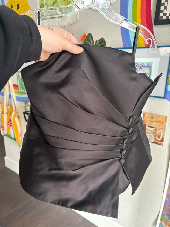 90's Strapless Top - Black Strapless Top Formal B… - image 1