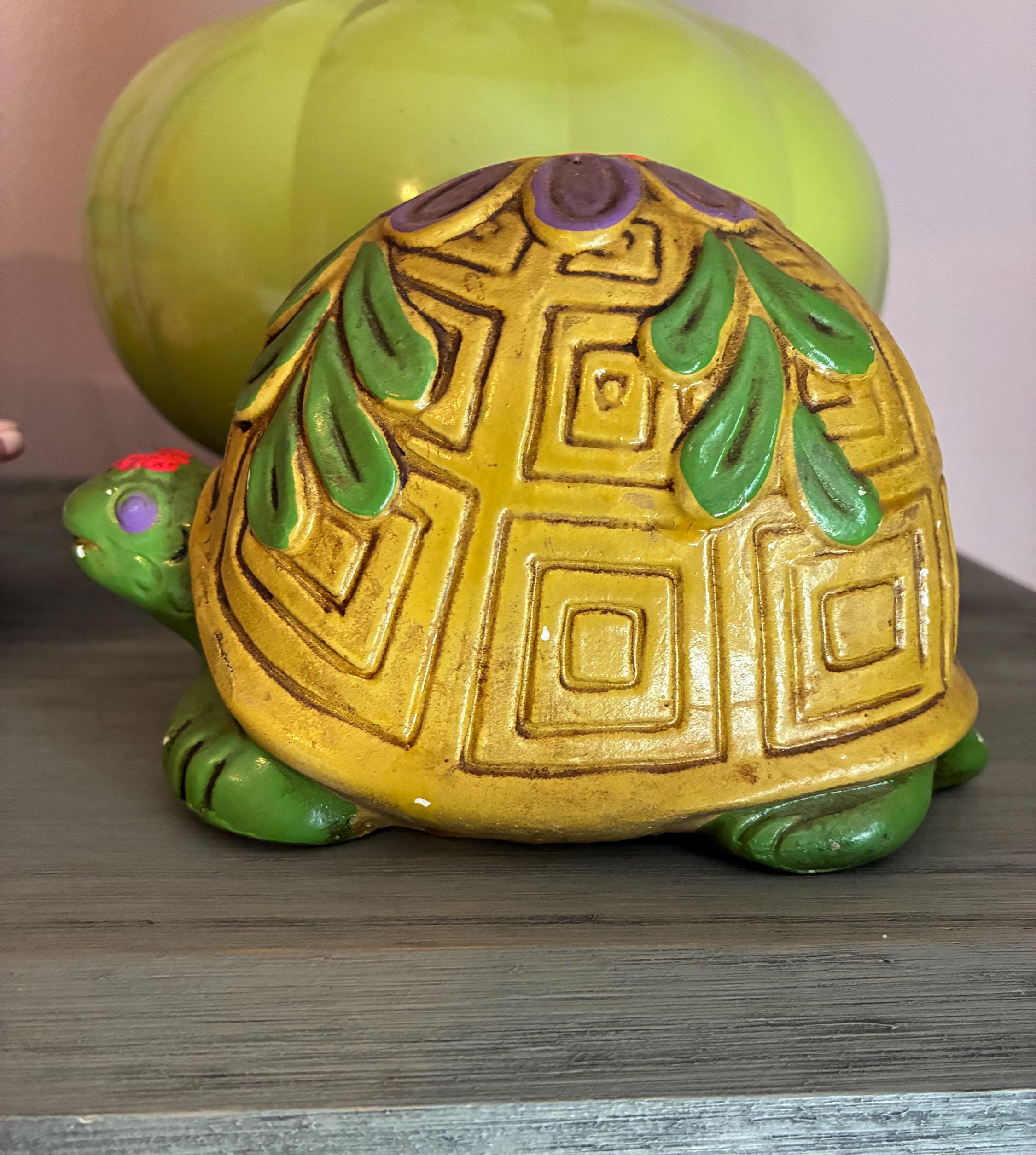 Collectable Moneyboxes Childrens Money Boxes Personalised Vintage Turtle  Bank Ceramic Coin Bank Gold Orange For