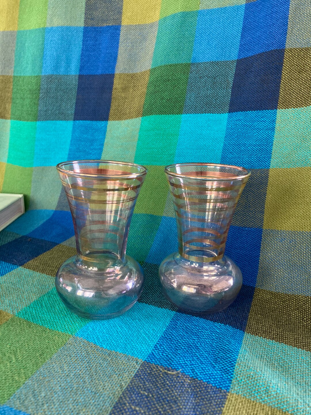 Tiny Gray Glass Vase Vintage 1950s Bartlett Collins Small Etsy