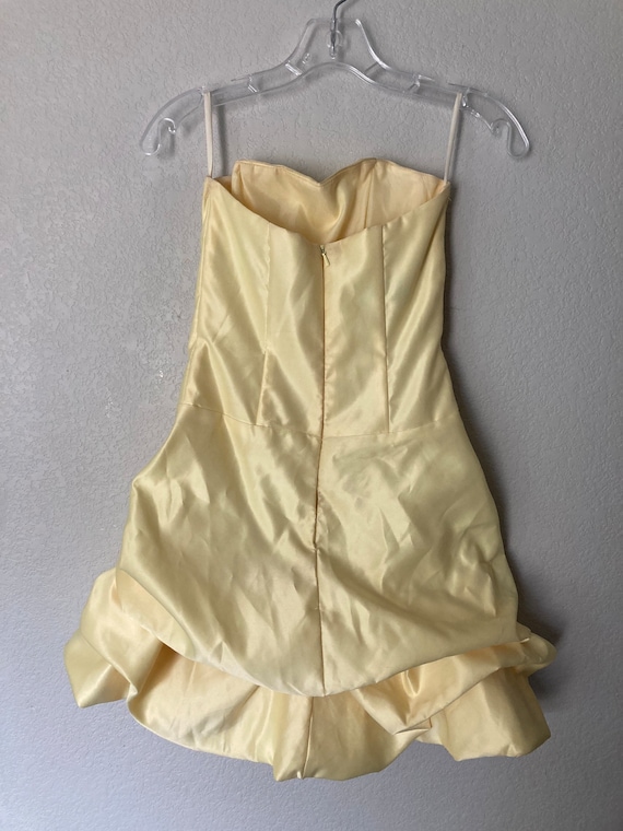 Y2K Yellow Mini Prom Dress - Jessica McClintock f… - image 2