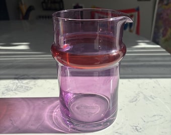 Purple Glass Pitcher Vase
