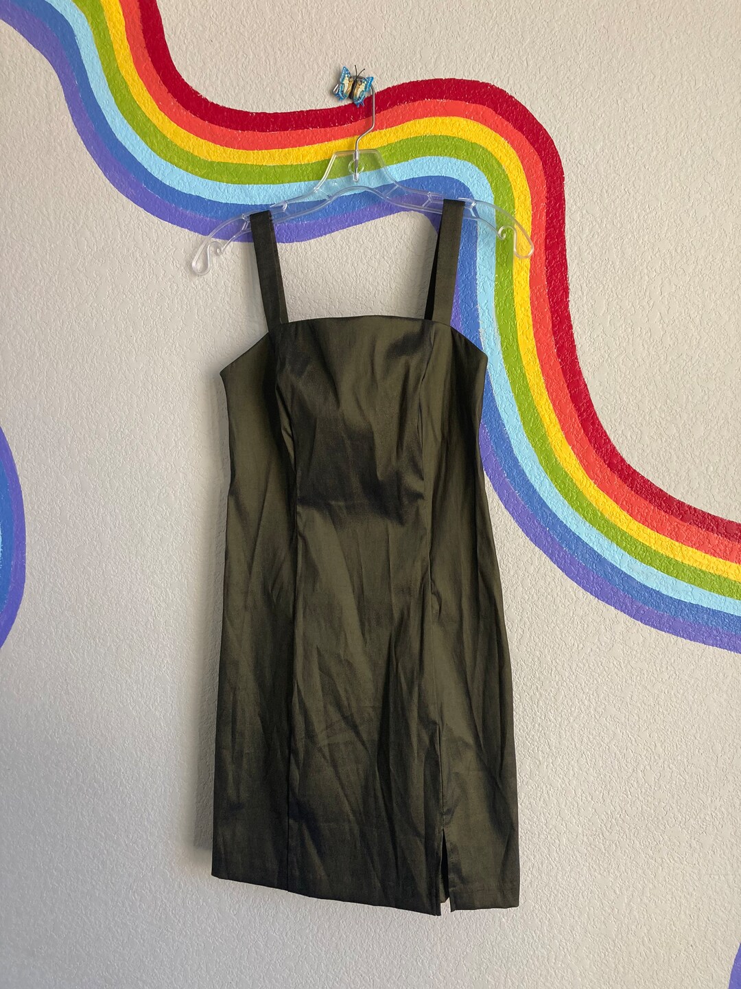 90s Sparkly Black & Gold Mini Dress