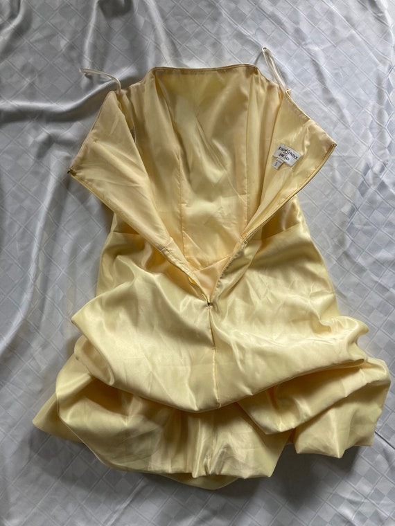 Y2K Yellow Mini Prom Dress - Jessica McClintock f… - image 7