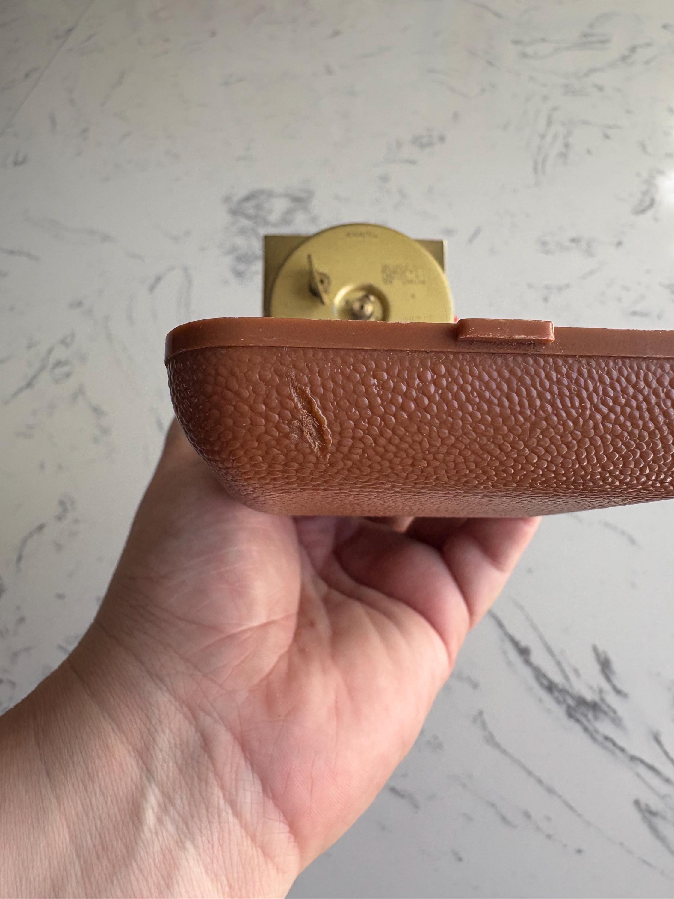 Vintage Seth Thomas Travel Alarm Clock - 1970's Brown Gold Travel ...